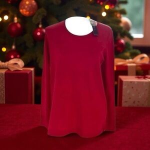 Cyrus Red High-Low Sweater